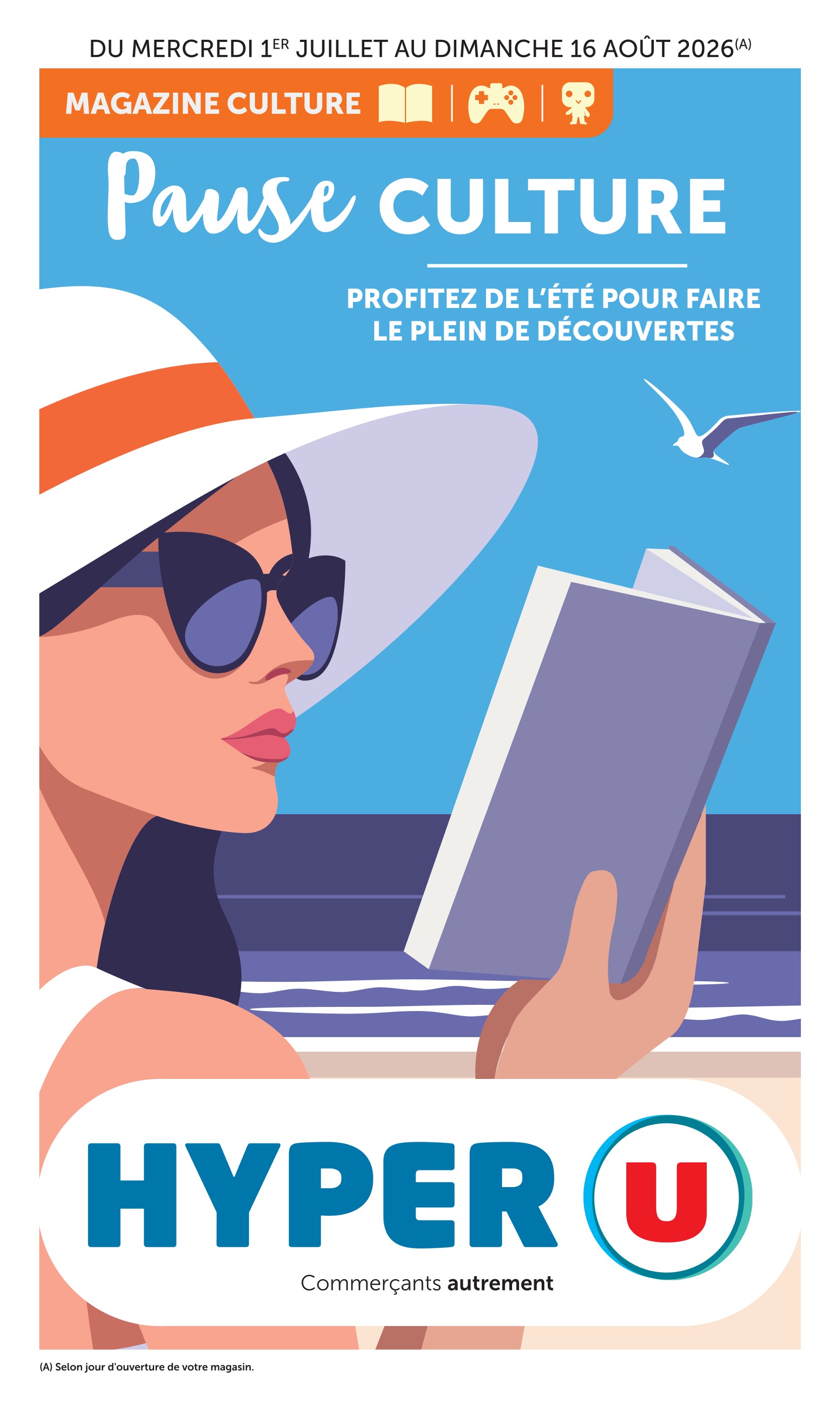 Prospectus Hyper U à Morestel, "Pause CULTURE", 28 pages, 01/07/2026 - 16/07/2026